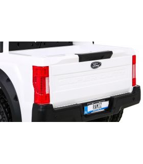 Voiture électrique 2 places 12V Jeep Ford Duty Blanche - Pack Luxe