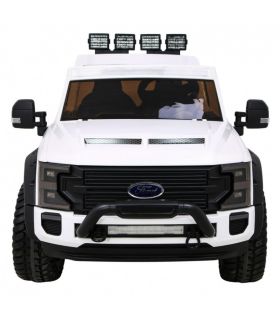 Voiture électrique 2 places 12V Jeep Ford Duty Blanche - Pack Luxe