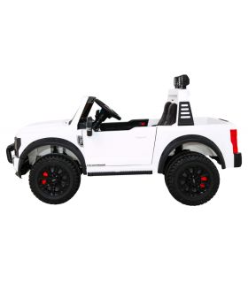 Voiture électrique 2 places 12V Jeep Ford Duty Blanche - Pack Luxe