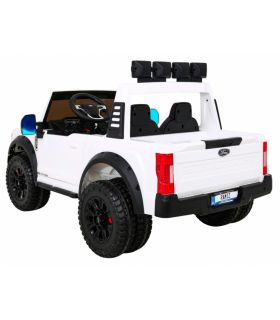 Voiture électrique 2 places 12V Jeep Ford Duty Blanche - Pack Luxe