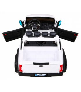 Voiture électrique 2 places 12V Jeep Ford Duty Blanche - Pack Luxe