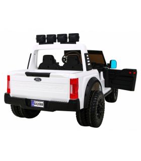 Voiture électrique 2 places 12V Jeep Ford Duty Blanche - Pack Luxe