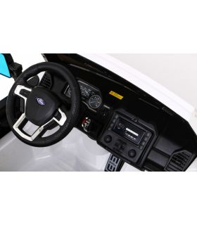 Voiture électrique 2 places 12V Jeep Ford Duty Blanche - Pack Luxe