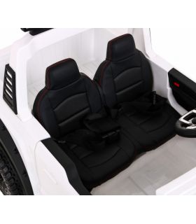 Voiture électrique 2 places 12V Jeep Ford Duty Blanche - Pack Luxe