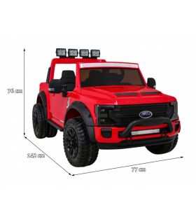 Voiture électrique 2 places 12V Jeep Ford Duty Rouge - Pack Luxe
