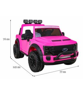 Voiture électrique 2 places 12V Jeep Ford Duty Rose - Pack Luxe