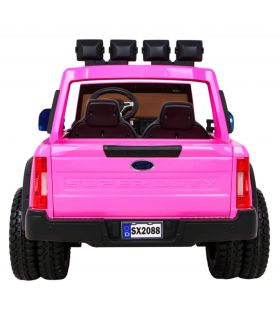 Voiture électrique 2 places 12V Jeep Ford Duty Rose - Pack Luxe