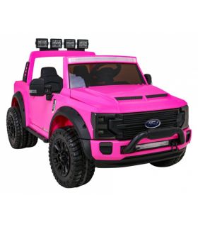 Voiture électrique 2 places 12V Jeep Ford Duty Rose - Pack Luxe