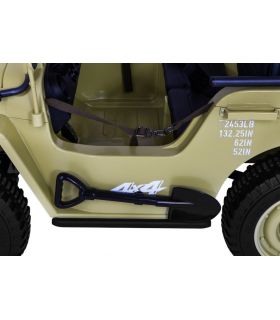 Voiture électrique 3 places 24V Jeep Willys Desert Fox - Pack Luxe
