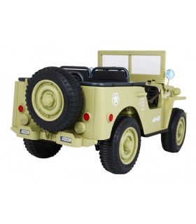 Voiture électrique 3 places 24V Jeep Willys Desert Fox - Pack Luxe