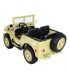 Voiture électrique 3 places 24V Jeep Willys Desert Fox - Pack Luxe