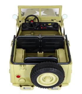 Voiture électrique 3 places 24V Jeep Willys Desert Fox - Pack Luxe
