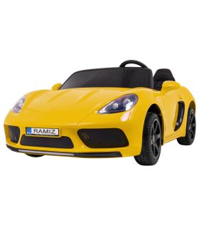 Voiture électrique 2 places 24V Perfecta A021 Jaune - Pack Luxe