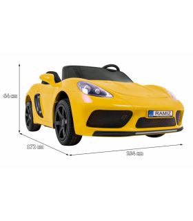 Voiture électrique 2 places 24V Perfecta A021 Jaune - Pack Luxe