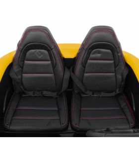 Voiture électrique 2 places 24V Perfecta A021 Jaune - Pack Luxe