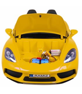 Voiture électrique 2 places 24V Perfecta A021 Jaune - Pack Luxe