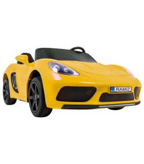 Voiture électrique 2 places 24V Perfecta A021 Jaune - Pack Luxe