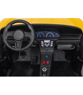 Voiture électrique 2 places 24V Perfecta A021 Jaune - Pack Luxe