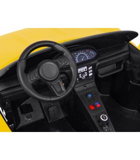 Voiture électrique 2 places 24V Perfecta A021 Jaune - Pack Luxe
