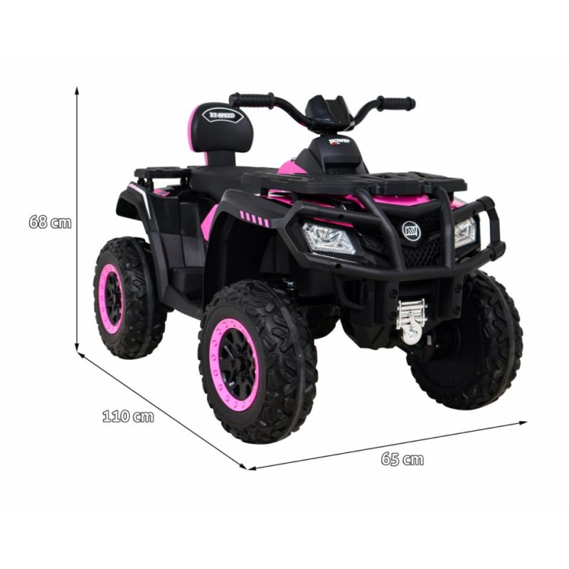 Quad électrique 24v xt-speed 4x4 rose