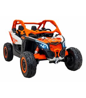 Buggy électrique 2 places 24V Maverick Turbo RR Orange - Pack Luxe