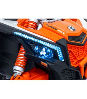 Buggy électrique 2 places 24V Maverick Turbo RR Orange - Pack Luxe