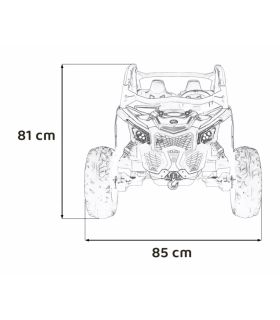 Buggy électrique 2 places 24V Maverick Turbo RR Rouge - Pack Luxe