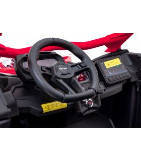 Buggy électrique 2 places 24V Maverick Turbo RR Rouge - Pack Luxe