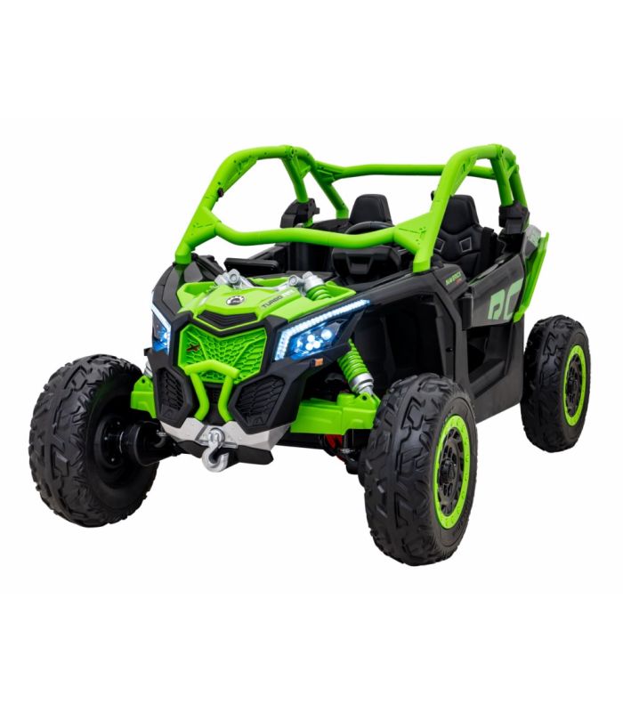 Buggy électrique 2 places 24V Maverick Turbo RR Vert - Pack Luxe