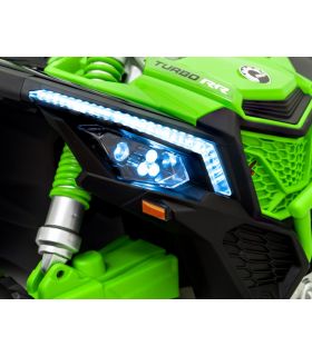 Buggy électrique 2 places 24V Maverick Turbo RR Vert - Pack Luxe