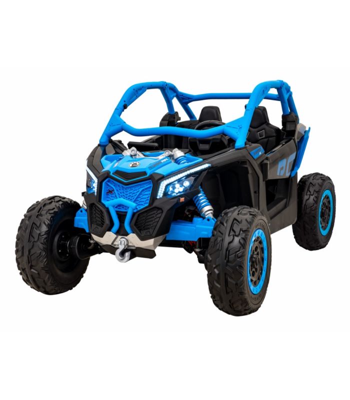 Buggy électrique 2 places 24V Maverick Turbo RR Bleu - Pack Luxe