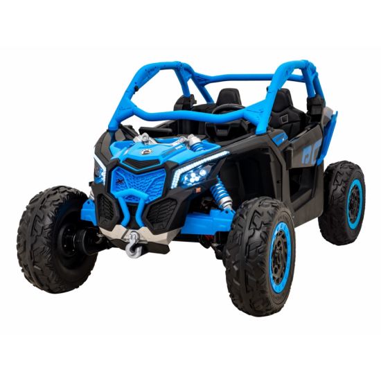 Buggy électrique 2 places 24V Maverick Turbo RR Bleu - Pack Luxe