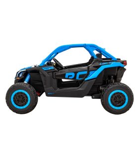 Buggy électrique 2 places 24V Maverick Turbo RR Bleu - Pack Luxe