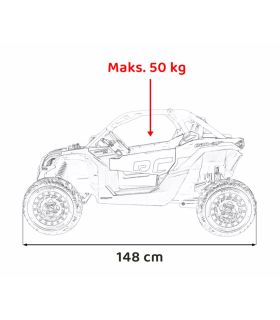 Buggy électrique 2 places 24V Maverick Turbo RR Bleu - Pack Luxe