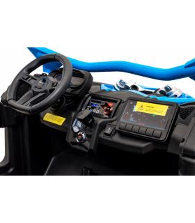 Buggy électrique 2 places 24V Maverick Turbo RR Bleu - Pack Luxe