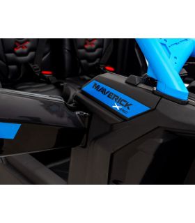 Buggy électrique 2 places 24V Maverick Turbo RR Bleu - Pack Luxe
