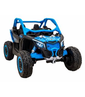 Buggy électrique 2 places 24V Maverick Turbo RR Bleu - Pack Luxe
