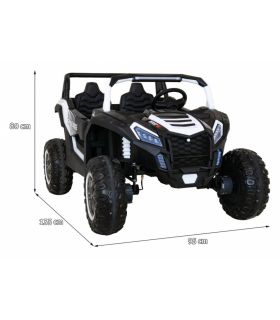 Voiture électrique 2 places 24V Buggy ATV Blanc - Pack Luxe
