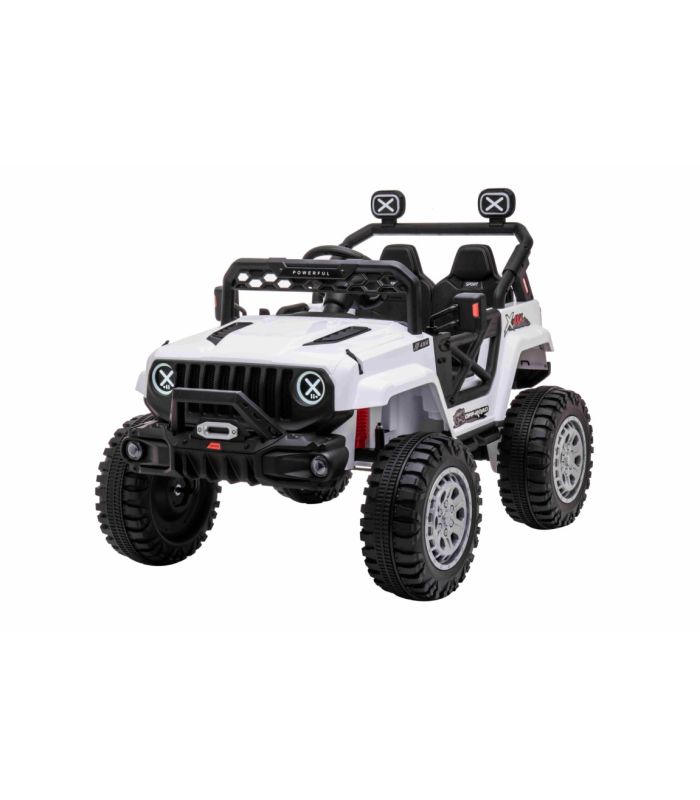 Voiture électrique 2 places 12V OFF Road Speed Blanche - Pack Luxe