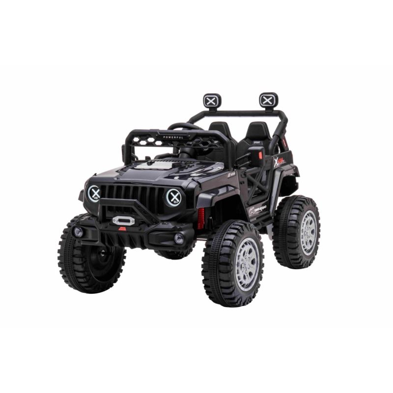 4X4 quad Voiture électrique police shérif enfant Pack luxe noir et