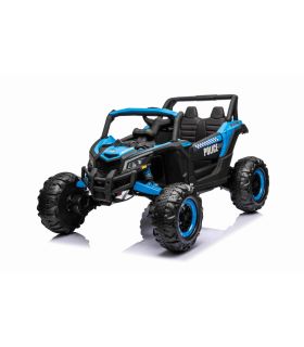 Voiture électrique 2 places 12V Buggy ATV Defend Bleu - Pack Luxe