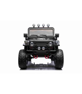 Voiture électrique 3 places 24V Militaire Retro Power Noir - Pack Luxe