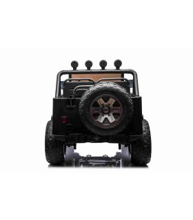 Voiture électrique 3 places 24V Militaire Retro Power Noir - Pack Luxe