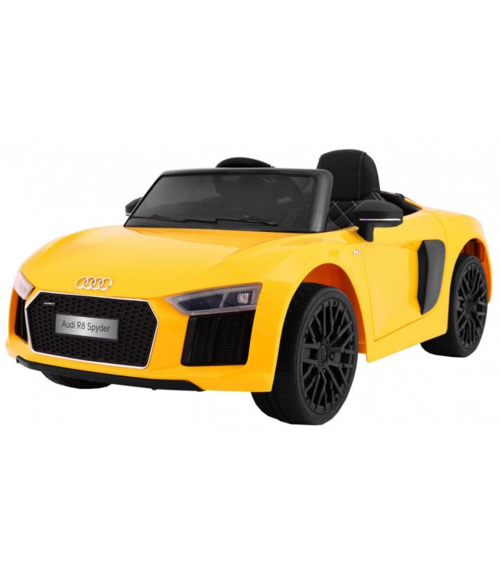 Voiture électrique 12V Audi R8 Spyder Jaune - Pack Luxe