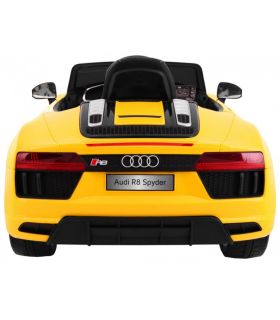 Voiture électrique 12V Audi R8 Spyder Jaune - Pack Luxe