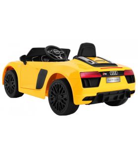 Voiture électrique 12V Audi R8 Spyder Jaune - Pack Luxe