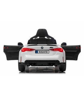 Voiture électrique 12V BMW M4 Blanche - Pack Luxe
