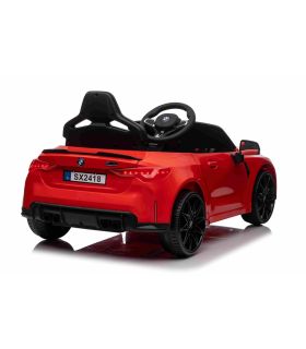 Voiture électrique 12V BMW M4 Rouge - Pack Luxe