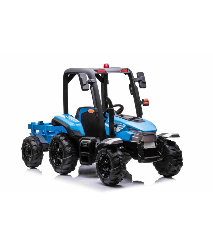 Tracteur avec remorque 24 Volts Blast Bleu - Pack Luxe