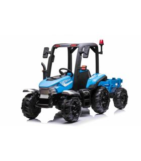 Tracteur avec remorque 24 Volts Blast Bleu - Pack Luxe